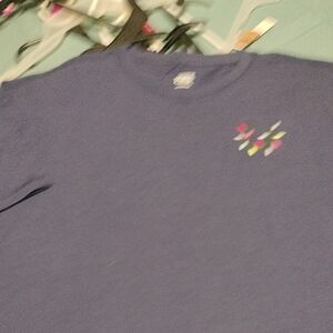 PINK Victoria's Secret Navy Crew Neck Tee with White Logo